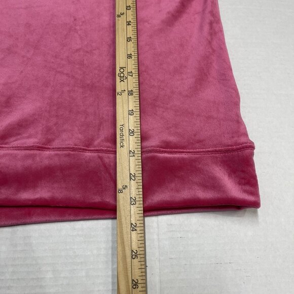 Magaschoni Y2K Velour Jogger Set Tracksuit L Pink Rhinestone Heart Loungewear - Picture 10 of 15